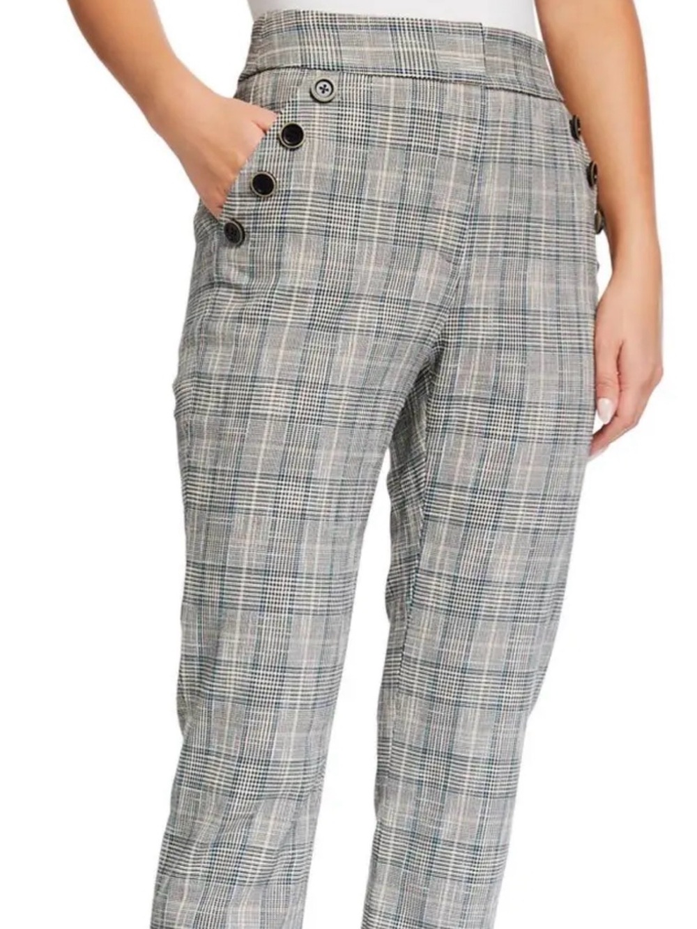 Veronica Beard $395 Friedman Check Ankle Pants.